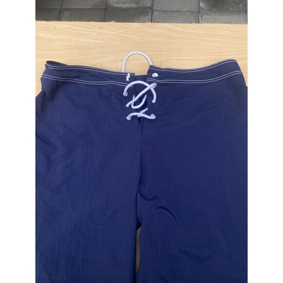 Baltex Mens M Surf Skate Board Shorts Navy Long Swim Trunks Antron Nylon VTG 80s - Picture 10 of 12